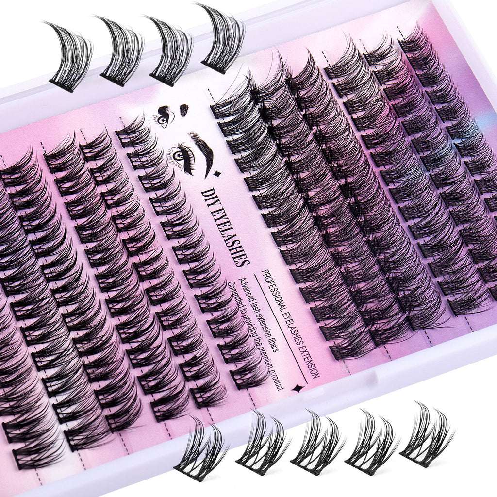 Cluster Lashes 150 Pieces - DIY Lash Extensions Individual Segments (12 Rows)