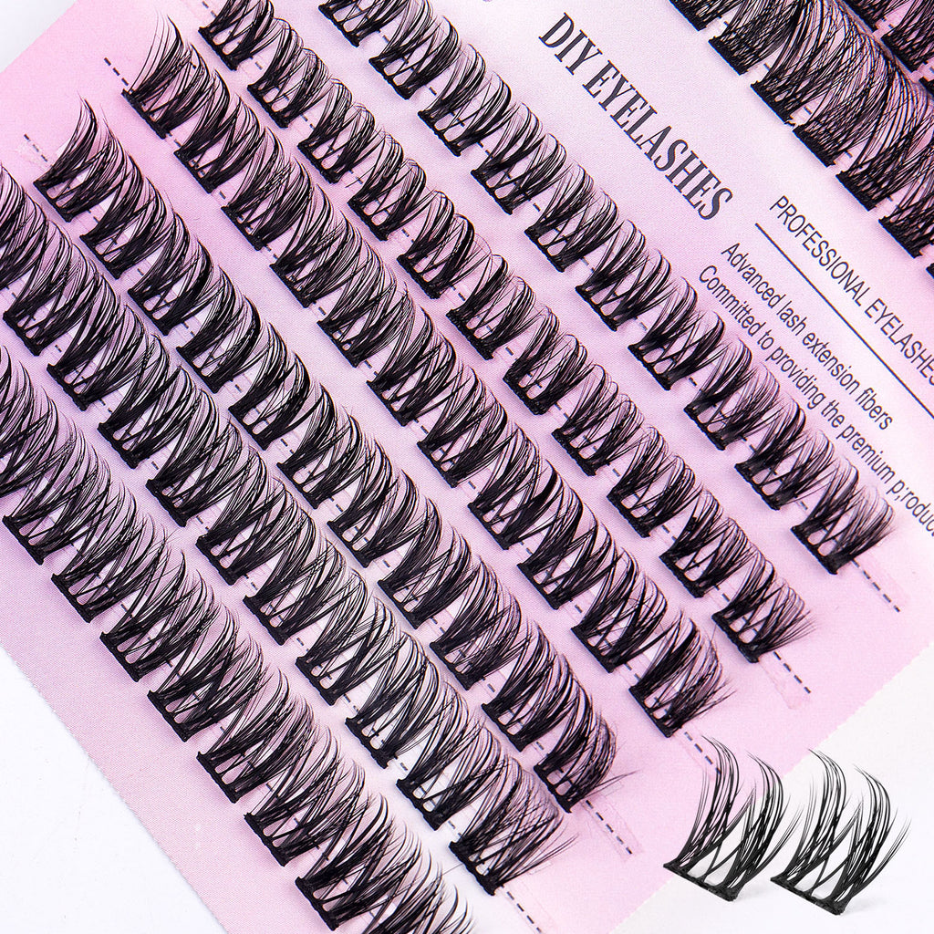 Cluster Lashes 150 Pieces - DIY Lash Extensions Individual Segments (12 Rows)