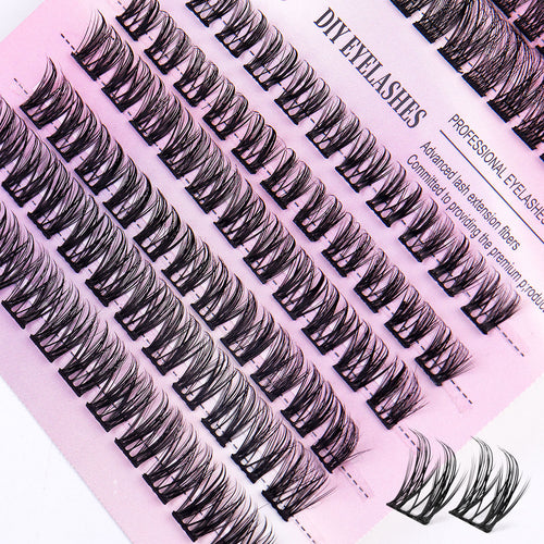 Cluster Lashes 150 Pieces - DIY Lash Extensions Individual Segments (12 Rows)