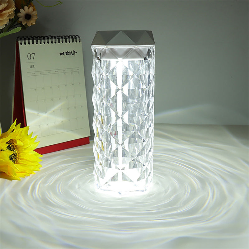 Crystal Lamp Air Humidifier - Touch Control LED Night Light with Mist Maker