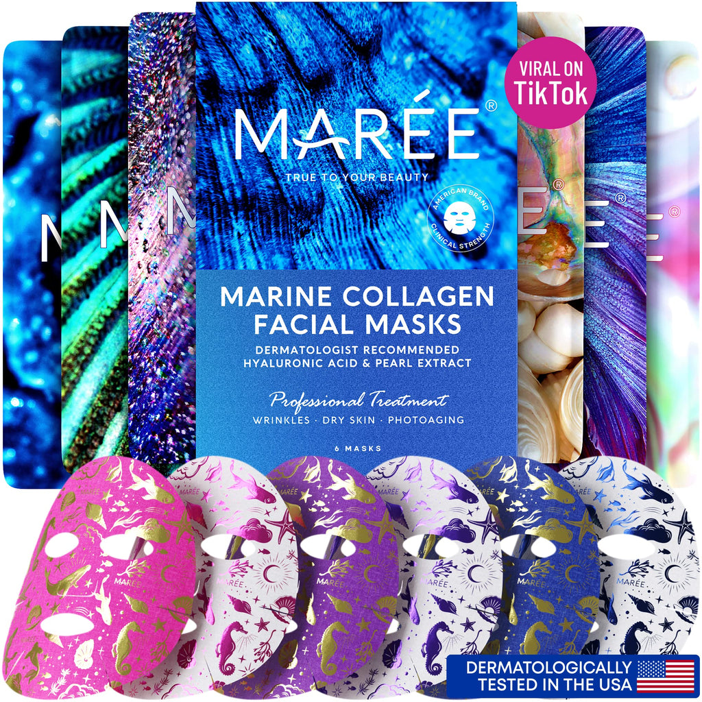 MAREE Collagen Facial Mask with Hyaluronic Acid - Deep Hydration & Anti-Aging