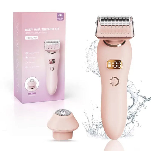 2-in-1 Electric Facial & Body Hair Remover for Women – Painless Shaver for Face, Legs & Bikini