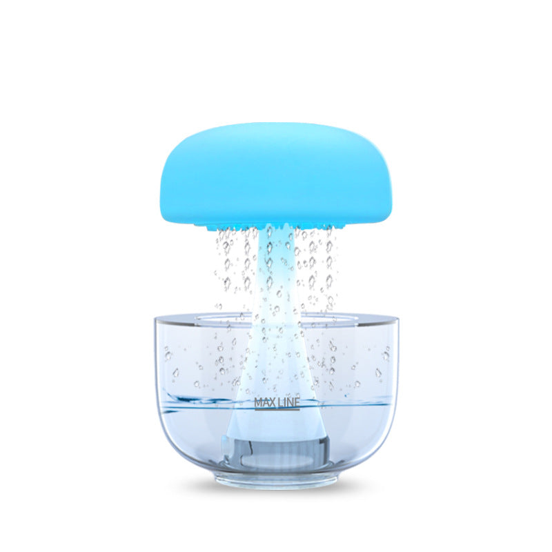 Jellyfish Raindrop Humidifier - 7-Color LED Aroma Diffuser with Cloud Rain Effect