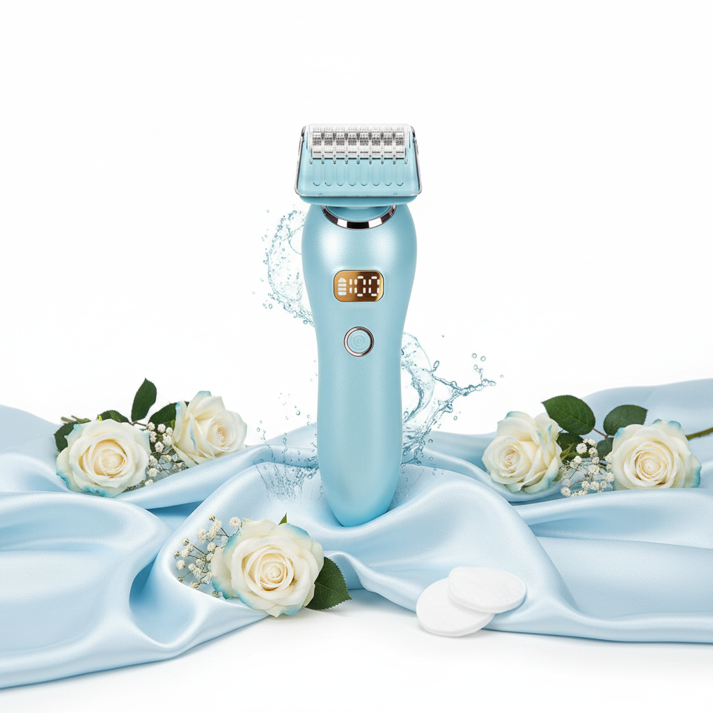 2-in-1 Electric Facial & Body Hair Remover for Women – Painless Shaver for Face, Legs & Bikini